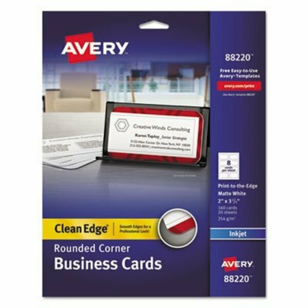Avery Dennison CARD, BUS, CE, 160/PK, WH 88220